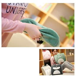 Gối tựa lưng ghế văn phòng hình thú giúp không đau lưng. Gối lót lưng vô cùng mềm mại và thoải mái