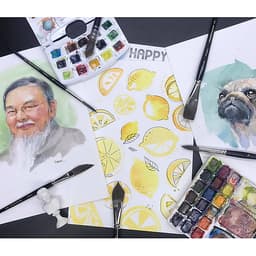 Combo 3 Tệp Giấy Vẽ Màu Nước Happy Artists' Watercolor Paper 300gsm