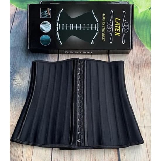Đai nịt bụng latex ngắn 25 xương cao 25cm full hộp kèm sách hướng dẫn sử dụng