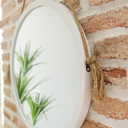 Gương Tròn Soi Trang Điểm Treo Tường Khung Gỗ Hàn Quốc Mia Mirror Nội Thất Kiểu Hàn BEYOURs