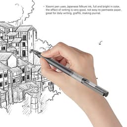 10 cây bút mực Xiaomi Gel Pens 0.5mm với khoang chứa mực rộng chống lem chống tắc