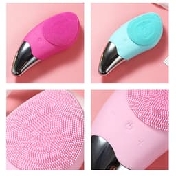 Máy Rửa Mặt Mini Massage Làm Sạch Sâu Tích Hợp Sóng Âm BR-1020 + Tặng 3 gói sữa rửa mặt thải độc Super Vegitoks Cleanser 3ml