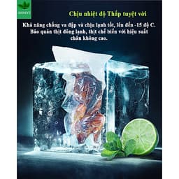 2 Cuộn Túi Hút Chân Không Thực Phẩm Một Mặt Nhám Một Mặt Trơn Dạng Hạt Mịn Hàng Chính Hãng