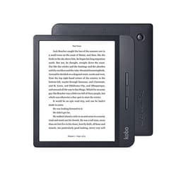 Máy đọc sách Kobo Libra H20 8GB Trắng/Đen có đèn nền vàng, chống nước - Hàng nhập khẩu