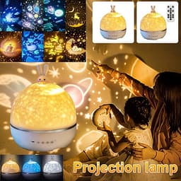 Chill Party-Đèn Chiếu Ngàn Sao 6 phong cách kiêm đèn ngủ xoay tự động, tích hợp phát nhạc bằng Bluetooth nhiều màu sắc tuyệt đẹp, sạc lại bằng USB