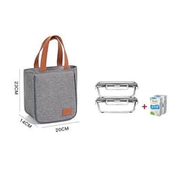 Túi đựng hộp cơm giữ nhiệt/ Túi đựng đồ ăn trưa/ Túi chống toả nhiệt, dày dặn, có tay xách, phong cách Hàn Quốc thời trang, hiện đại Ver.6