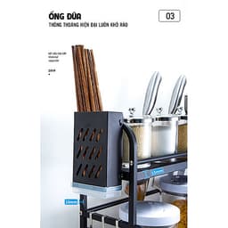 Kệ Gia Vị Thông Minh Đa Năng Lưu Trữ Toàn Bộ Dụng Cụ Nhà Bếp Gọn Gàng Khoa Học, Inox 304 Sơn Tĩnh Điện 5 Lớp