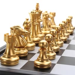 Bộ cờ Vua nam châm Quân Nhũ Bạc Vàng cao cấp
