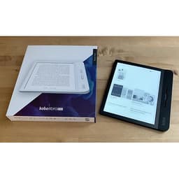 Máy đọc sách Kobo Libra H20 8GB Trắng/Đen có đèn nền vàng, chống nước - Hàng nhập khẩu