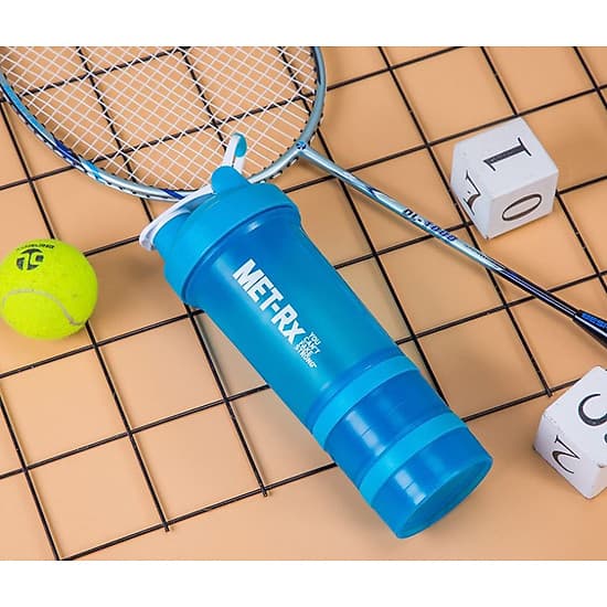 Bình Lắc Shaker, Bình Nước Gym, Bình Thể Thao Cho Gymer 4 in 1 (500ml) - Hàng Chính Hãng Amalife