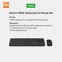 Bộ Bàn Phím Và Chuột Không Dây Xiaomi chống trượt dành cho Máy Tính Xách Tay (2.4GHz)
