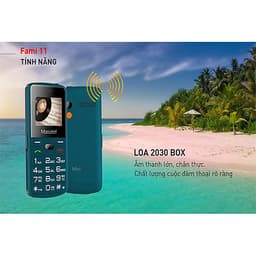 ĐIỆN THOẠI DI ĐỘNG NGƯỜI GIÀ MASSTEL FAMI 11,loa to, sóng khỏe,2 sim,bàn phím đọc số,FM không dây,dùng sim Viettel,Vinaphone,Mobifone hàng chính hãng