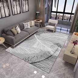 Thảm trải sàn Sofa sang trọng hiện đại trang trí phòng khách Bali in 3D Nhung nỉ lì cao cấp BL09 - Khối tròn vàng