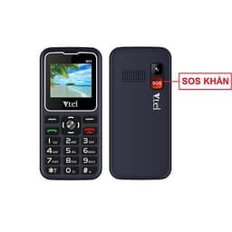 Điện thoại Vtel Happy H11 (Điện thoại cho người già - 2 Sim) - Gọi SOS khẩn,  Số To, Chữ To, Loa to, FM loa ngoài, Pin lớn, Thiết Kế Đẹp - Hàng Chính Hãng