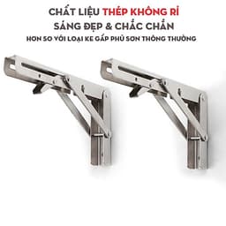 Bộ giá đỡ Ke bàn gấp treo tường thông minh thép không gỉ Mai Lee - Hàng chính hãng