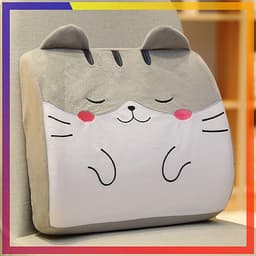 Gối tựa lưng ghế văn phòng hình thú giúp không đau lưng. Gối lót lưng vô cùng mềm mại và thoải mái
