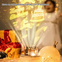 Chill Party-Đèn Chiếu Ngàn Sao 6 phong cách kiêm đèn ngủ xoay tự động, tích hợp phát nhạc bằng Bluetooth nhiều màu sắc tuyệt đẹp, sạc lại bằng USB