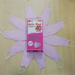 KHẨU TRANG 4D HELLO MASK VẢI KHÔNG DỆT SMS KHÁNG KHUẨN (10 cái)