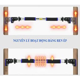 Combo Xà Đơn Treo Tường 2021 Chốt Chống Xoay Chịu Lực 300kg + Găng Tay Tập Xà