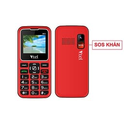 Điện thoại Vtel Happy H11 (Điện thoại cho người già - 2 Sim) - Gọi SOS khẩn,  Số To, Chữ To, Loa to, FM loa ngoài, Pin lớn, Thiết Kế Đẹp - Hàng Chính Hãng