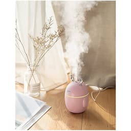 Mua 1 Máy Phun Sương 350ml Khuếch Tán Hơi Nước Có Đèn Led Làm Đèn Ngủ Sạc USB Tặng 1 Xà Phòng Giấy Khô Rửa Tay Bỏ Túi Tiện Lợi - TAI GẤU - HÔNG