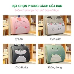 Gối tựa lưng ghế văn phòng hình thú giúp không đau lưng. Gối lót lưng vô cùng mềm mại và thoải mái