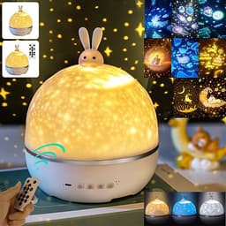 Chill Party-Đèn Chiếu Ngàn Sao 6 phong cách kiêm đèn ngủ xoay tự động, tích hợp phát nhạc bằng Bluetooth nhiều màu sắc tuyệt đẹp, sạc lại bằng USB