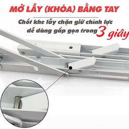 Bộ giá đỡ Ke bàn gấp treo tường thông minh thép không gỉ Mai Lee - Hàng chính hãng