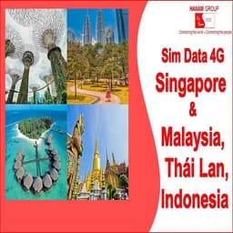 Sim Data 4G Singapore - Thái Lan - Indonesia - Malaysia Không Giới Hạn Dung Lượng
