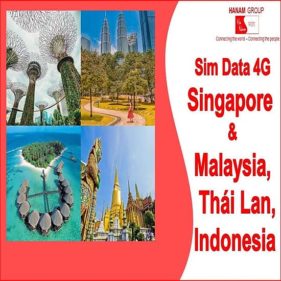 Sim Data 4G Singapore - Thái Lan - Indonesia - Malaysia Không Giới Hạn Dung Lượng