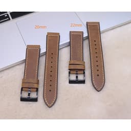 Dây da sáp dầu Vintage thay thế cho đồng hồ thông minh Smart Watch Size 20mm, 22mm Samsung Galaxy/ Huawei GT2/ Xiaomi