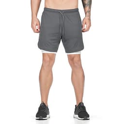 Quần Đùi Gym Nam 2 Lớp - Lót Quần Legging, Quần Short Thể Thao, Quần Legging Nam Liền Quần Đùi Tập Gym Nam SZone SQ516