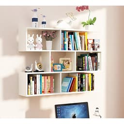 Kệ sách treo tường - Kệ gỗ trang trí 3 tầng dài 120cm x rộng 75cm  x sâu 20cm