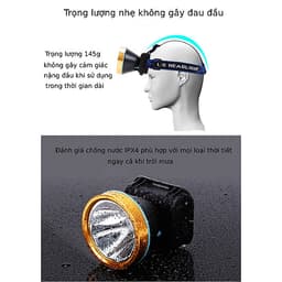 Đèn pin đội đầu siêu sáng Hewolf hàng chính hãng