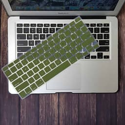 Combo ốp nhựa nhám + phủ phím silicon bảo vệ cho Macbook màu Xanh Rêu tuyệt đẹp
