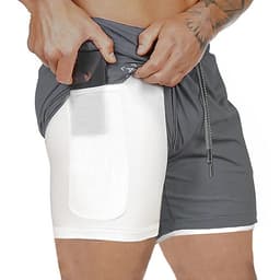Quần Đùi Gym Nam 2 Lớp - Lót Quần Legging, Quần Short Thể Thao, Quần Legging Nam Liền Quần Đùi Tập Gym Nam SZone SQ516