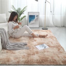 Thảm Lông Xù Màu Loang