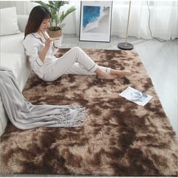 Thảm Lông Xù Màu Loang