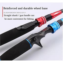 Cần câu cá lure 2m4  - Kèm máy ngang kim loại cao cấp - Tặng kèm 1 ngọn cần + 1 hộp cước BCL04 " Máy giao màu ngẫu nhiên - Cam - Xanh " 