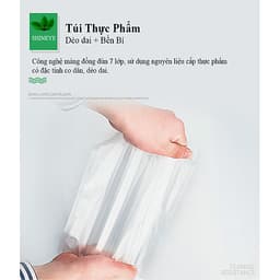 2 Cuộn Túi Hút Chân Không Thực Phẩm Một Mặt Nhám Một Mặt Trơn Dạng Hạt Mịn Hàng Chính Hãng