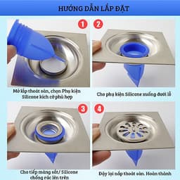Phụ kiện Silicone lắp thoát sàn chống mùi hôi vi khuẩn trào ngược lên