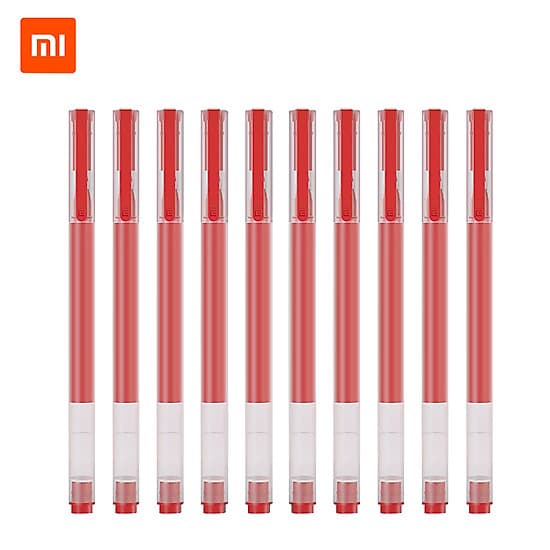 10 cây bút mực Xiaomi Gel Pens 0.5mm với khoang chứa mực rộng chống lem chống tắc