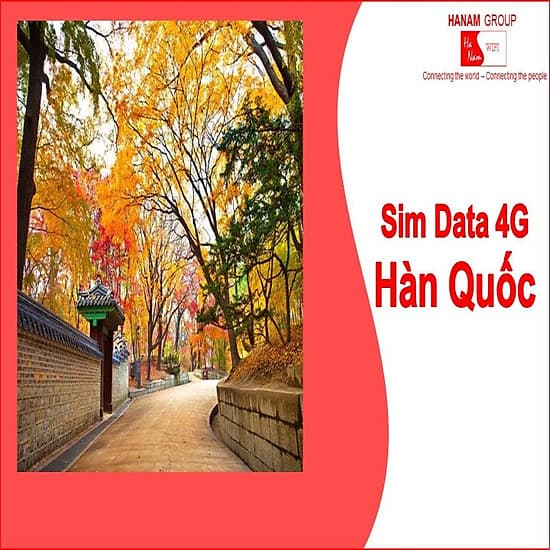 Sim Data 4G Hàn Quốc Không Giới Hạn Dung Lượng