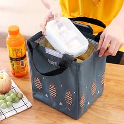 Túi Đựng Hộp Cơm Giữ Nhiệt Đa Năng Họa Tiết Cá Và Sóng Biển Siêu Hot