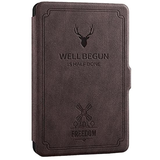 Combo Máy Đọc Sách Kindle Paperwhite Gen 10 (8GB - Màu Đen) và Bao da WELL BEGUN - Hàng nhập khẩu