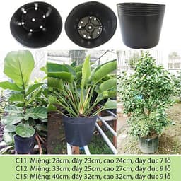 50 Chậu 30x25x24cm nhựa PE dẻo trồng cây bền từ 5 đến 10 năm-0277106