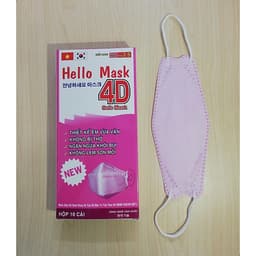 KHẨU TRANG 4D HELLO MASK VẢI KHÔNG DỆT SMS KHÁNG KHUẨN (10 cái)