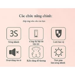 Máy sưởi cầm tay mini cao cấp hình gấu đáng yêu nhỏ gọn, tiện lợi -giao màu ngẫu nhiên 