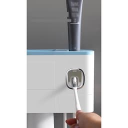 KỆ TREO BÀN CHẢI ĐÁNH RĂNG, TÍCH HỢP ĐỒ LẤY KEM THÔNG MINH (2 LY)