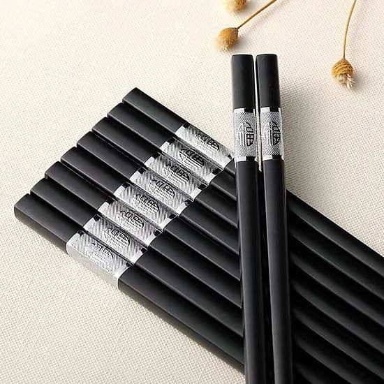 Combo 30 đôi đũa khảm vàng - Đũa ăn ăn cơm  viền vàng